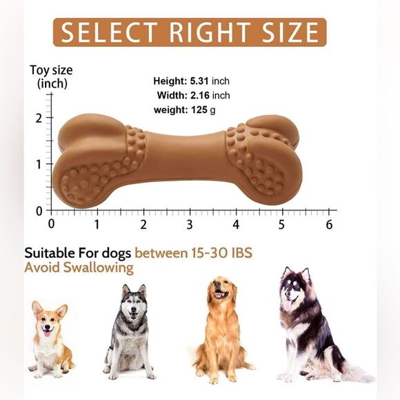 Dog Toys for Aggressive Chewers, Dog Toys for Medium and Small Breed,Beef Flavor - Picture 5 of 5